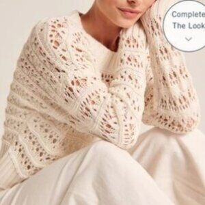 Abercrombie & Fitch Crochet Wedge Sweater